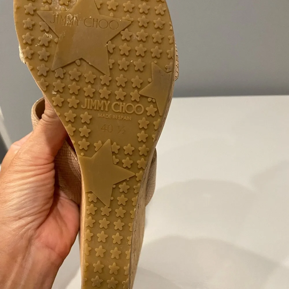SUMMER CLEARANCE  Jimmy Choo leather espadrille sandals